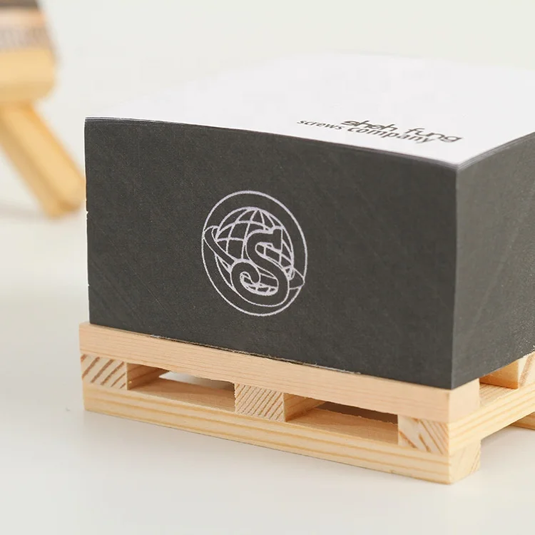 Custom Cube Logistics Wood Pallet Memo Pads Self-Adhesive Magnetic ...