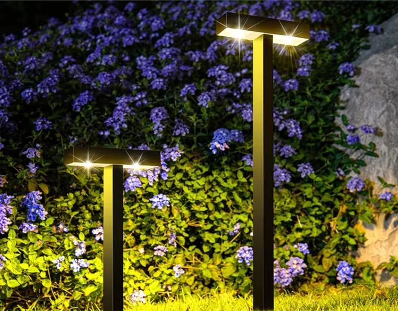 product modern design nordic style waterproof black led solar garden light 1000mah battery powered solar pathway lights for patio-46