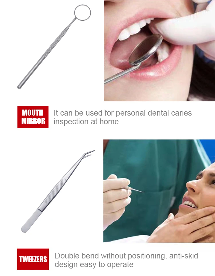 Dental 4 Tool Kit Instruments Dentist Tartar Scraper Scaler Calculus Plaque Remover Teeth