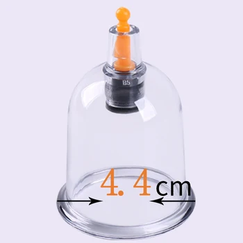 BY B04 -4.4cm  thick hijama cups Wholesale plastic High Quality vaccum cupping suction cup cupping with pump tool for sale