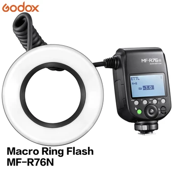 Godox-MF-R76C/N/S LED Ring Flash Speedlite 76Ws Full-Power Flashes Dual-Flash Tubes Power Adjustment of Power Ratio for Nikon detail image