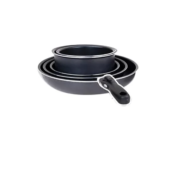 Aluminum Non-Stick Pan with Removable Handle Induction Cooker Gas Stove Cooking Less Lampblack Pancakes Fried Steak Fried Egg
