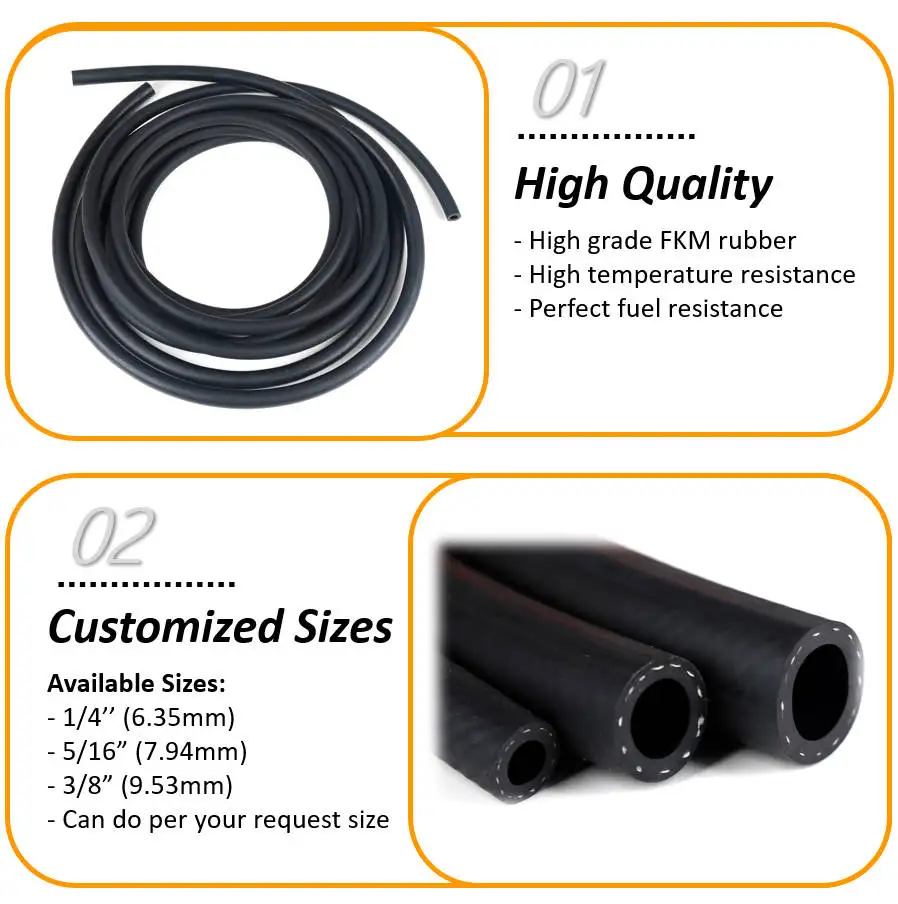 Professional 1/4,5/16,3/8 Inch Submersible Sae 30r10 Fuel Line Hose