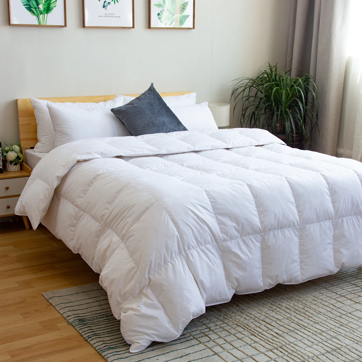 
 Оптовая продажа, роскошное постельное белье для гостиниц королевского размера, гипоаллергенное одеяло из хлопка и льна  