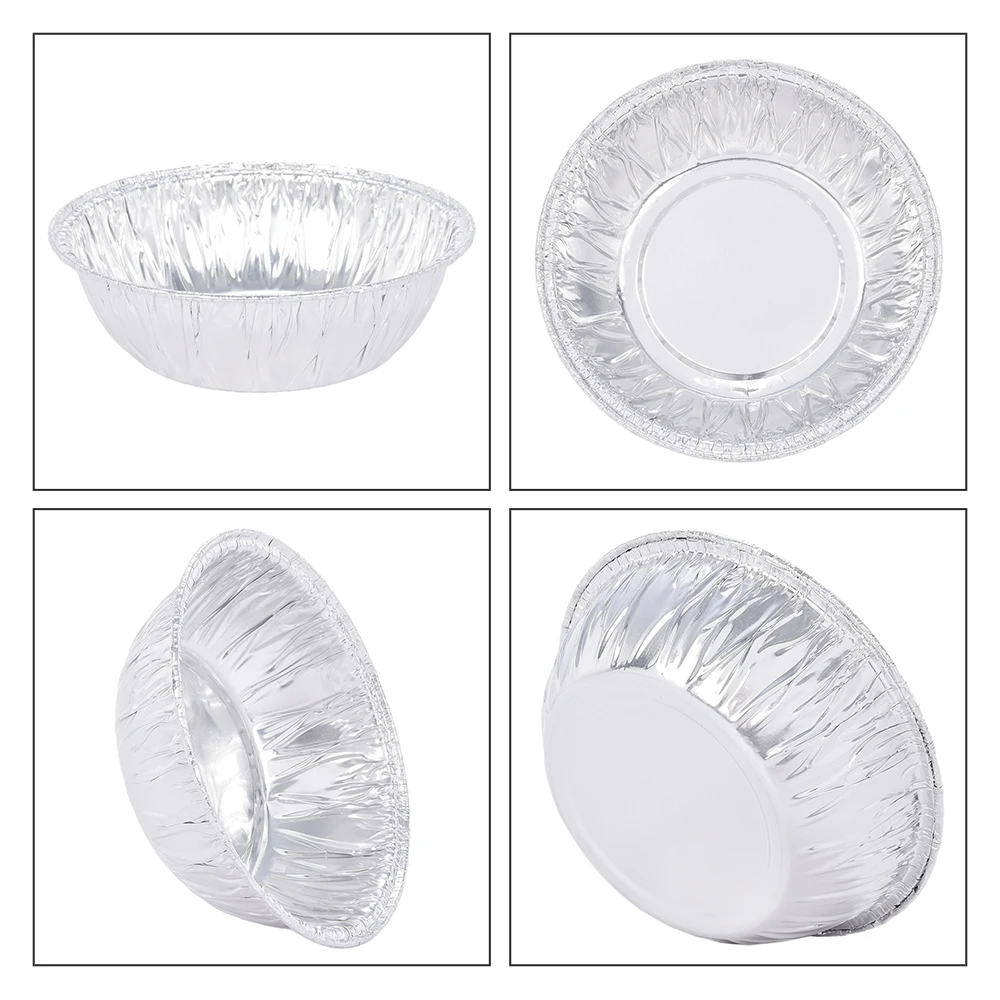 product custom size aluminum foil container disposable catering tray freezer safe foil container egg tart cup-6