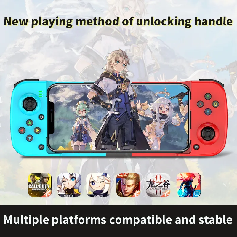 D3 Wireless Gamepad for Android Mobile Phone Retractable Joystick for IOS / PC / PS4 Game Controller /Nintendo Switch Handheld