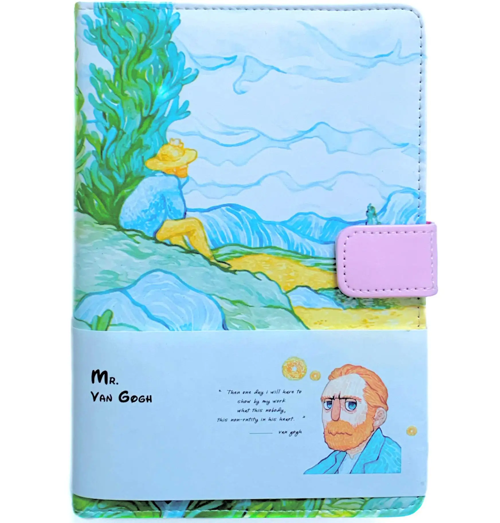 Creative the Starry Night Notepad Vincent Van Gogh Series Book Students Gift Notebook Leather Spiral Binding Paper Printed PVC