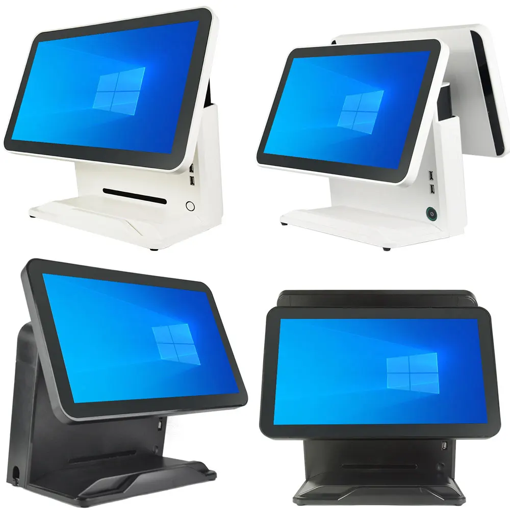 Custom Logo Cash Register Windows Android Double Touch Screen Monitor Pc All in One Pos Systems Machine for Station Retail