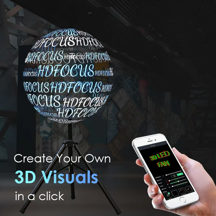 Hologram LED Fan ホログラフィックディスプレイ Amazon | 11.8 インチ デスクトップ 3D LED ファン、HD ホロ