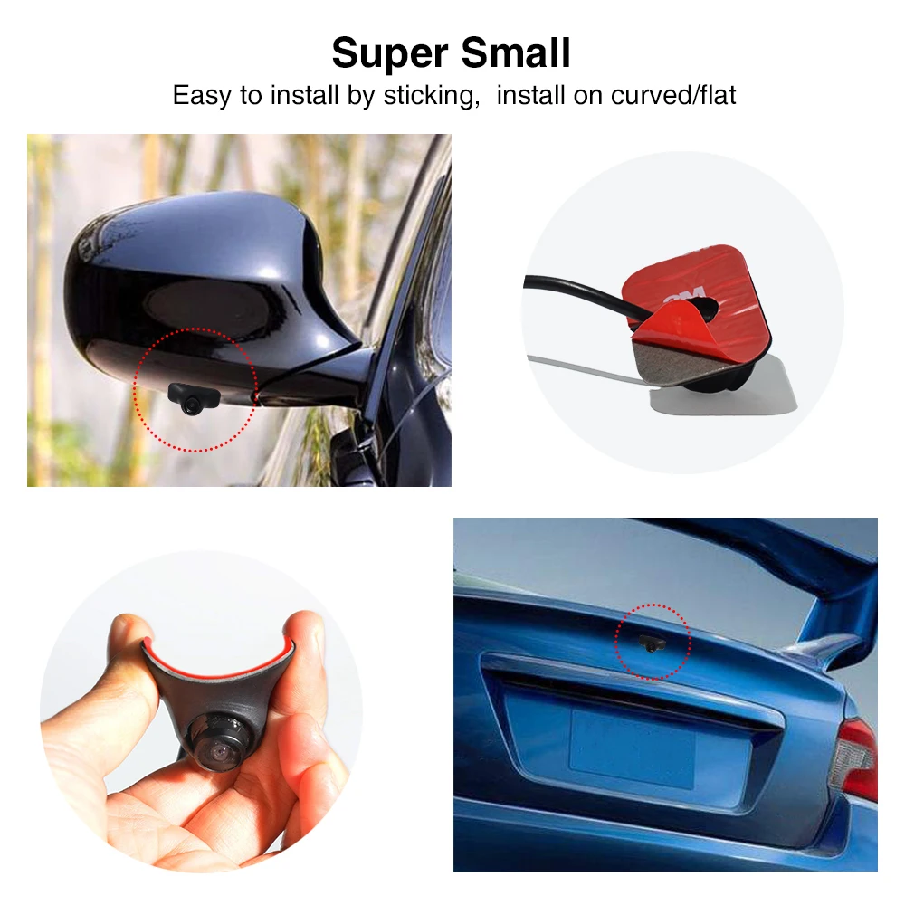 Pair Car Auto 20Mm Hole Drilling Side View Camera Side Mirror - View #10