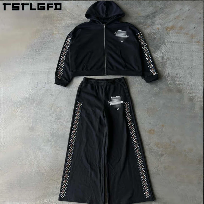 Hoodie Customize Adidas Tracksuit OEM Clothing Custom Zip Up