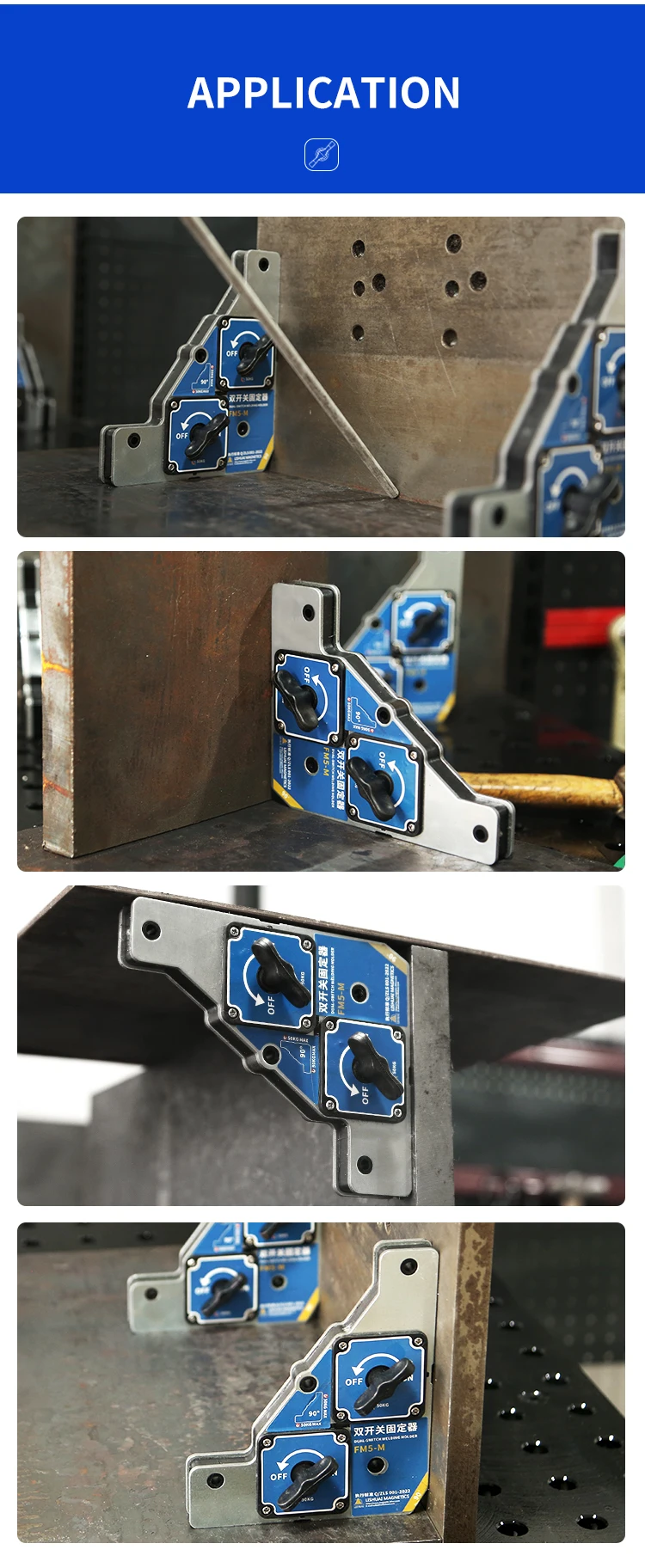 Two On/Off Switches Magnetic Welding Holders 90 Degree Angle Welding ...