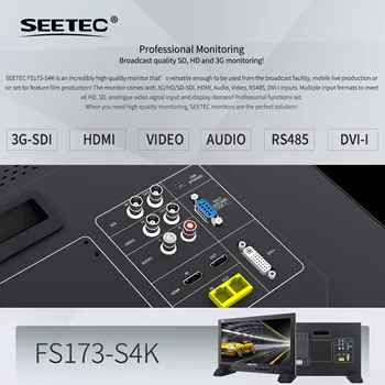 SEETEC FS173-S4K 17.3 Inch Studio Broadcast Monitor Metal Housing Heat Dissipation Customized Solution detail image
