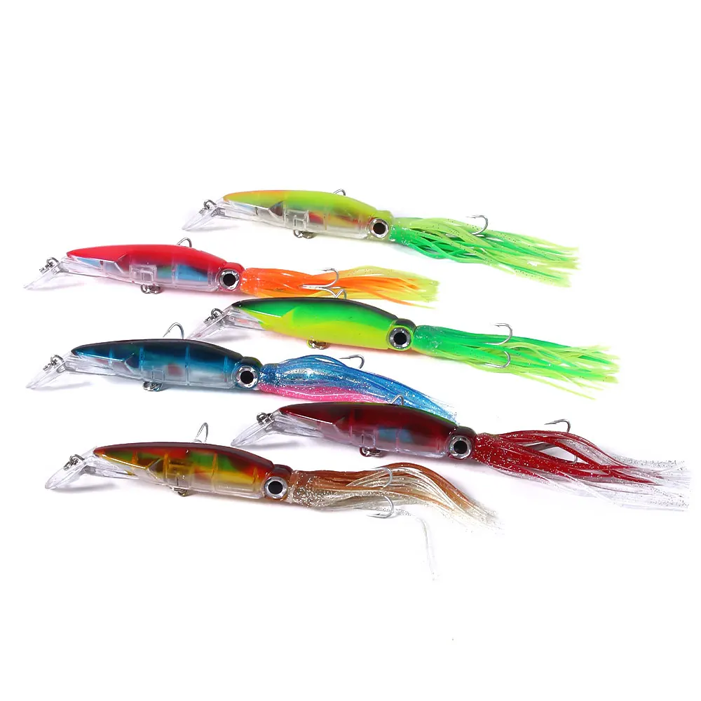 Luminous Squid Jigs: 6-Color Saltwater Fishing Lure Kit (6pcs) - Best Seller! Bright