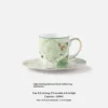 Light-by-light narrow-mouth coffee cup and saucer