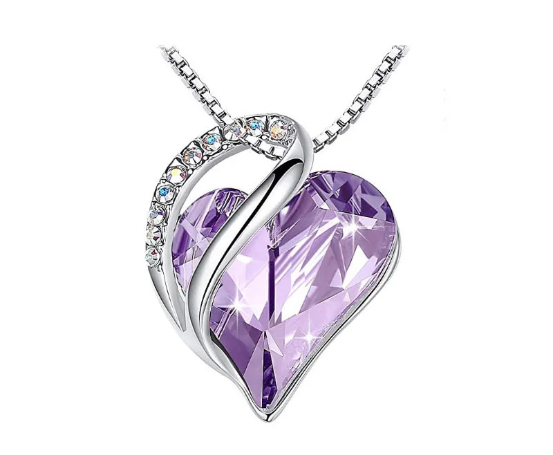 Heart Pendant Necklace,Crystal Necklace 