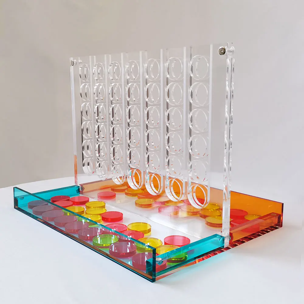 Пользовательский дизайн, акриловая настольная игра, различные цвета, Lucite 4 in a Row Game