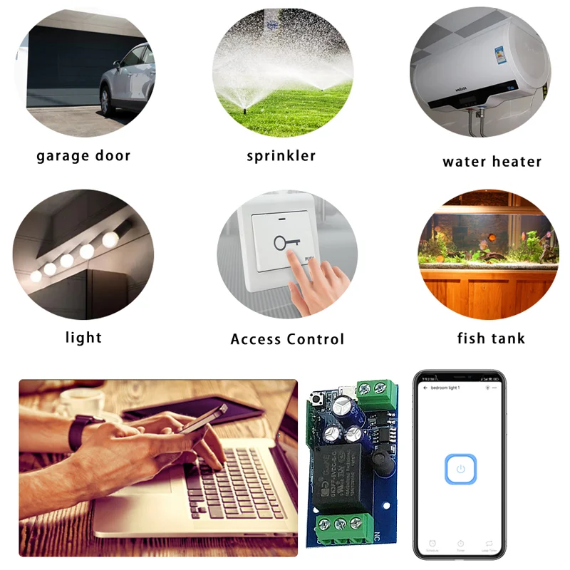 EweLink Wifi Smart Switch DC 7V 12V 24V 48V USB 5V Dry Contact Relay Timing Module Voice Control Work With Alexa Google Home
