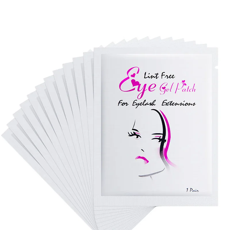 Лидер продаж, одноразовая Безворсовая гелевая маска для глаз, патчи для наращивания ресниц