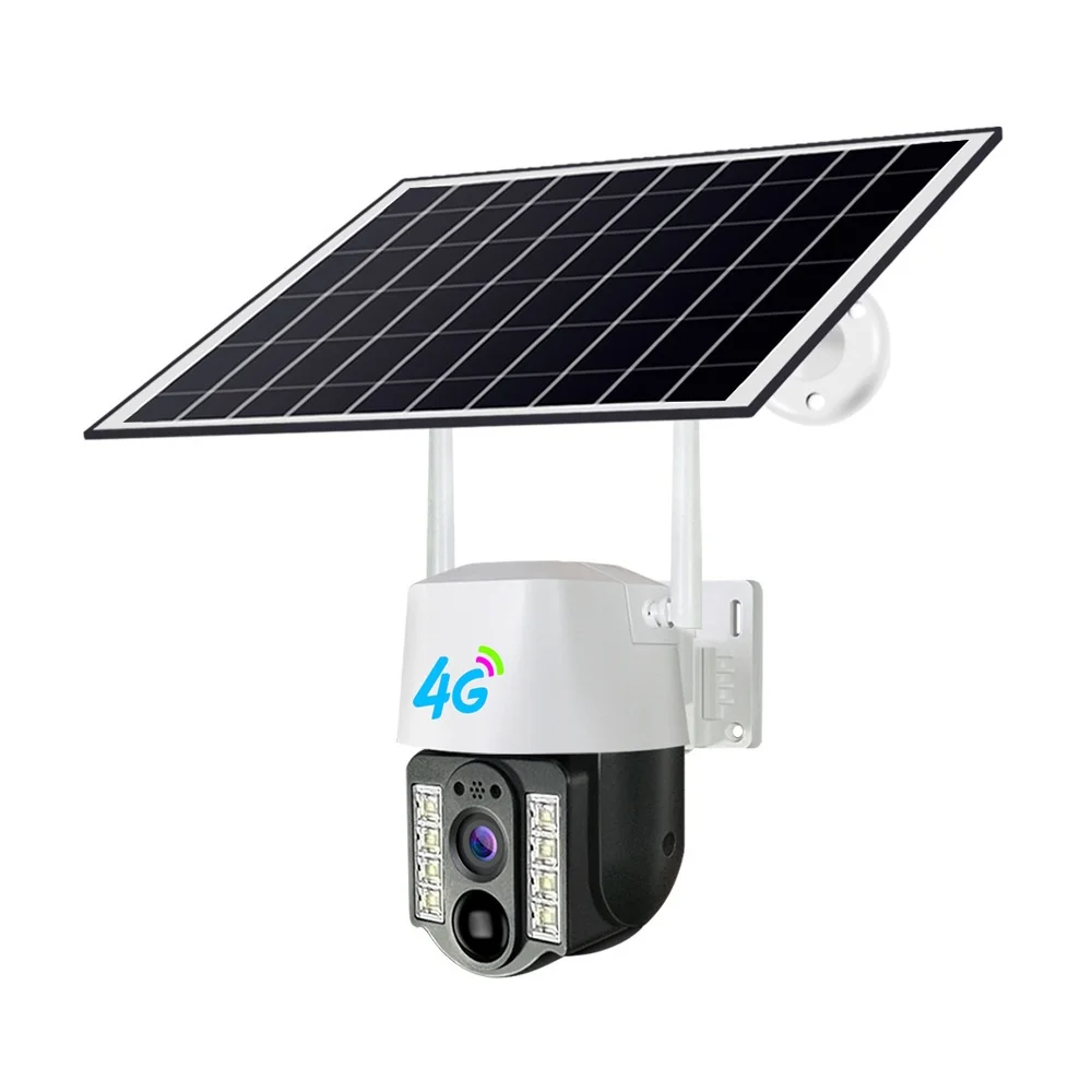 WiFi 4G 1080P IP HD Outdoor Security Camera Set Solar Panel Easy Mounted for Farm Field CMOS Sensor Cloud Data Storage Option