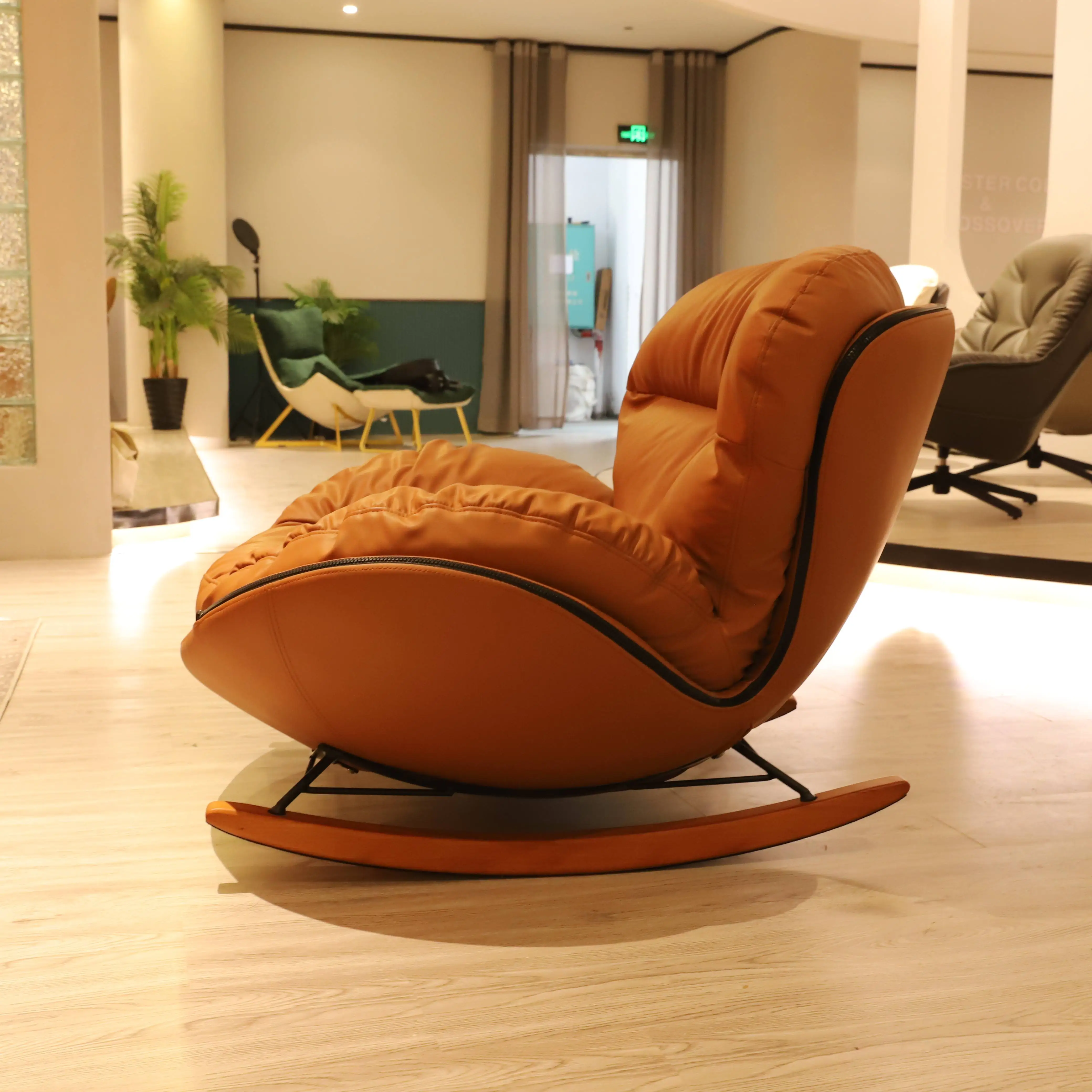 Modern Leisure Single Recliner Sofa Rocking Chair with Ottoman - Ideal ...