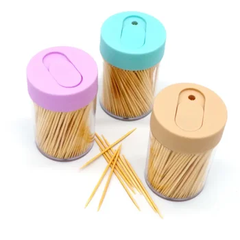 Customized Disposable Toothpicks bamboo toothpicks 100% Bamboo stick uncoated fruit Skewers Picks
