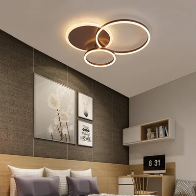 Modern LED Circle Rings Ceiling Light for Living Room Bedroom Study Room Ceiling Lamp