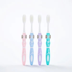 Hot Selling Biodegradable Disposable Children's Toothbrush Soft Nylon Bristles Fun Cartoon Pattern Home Use