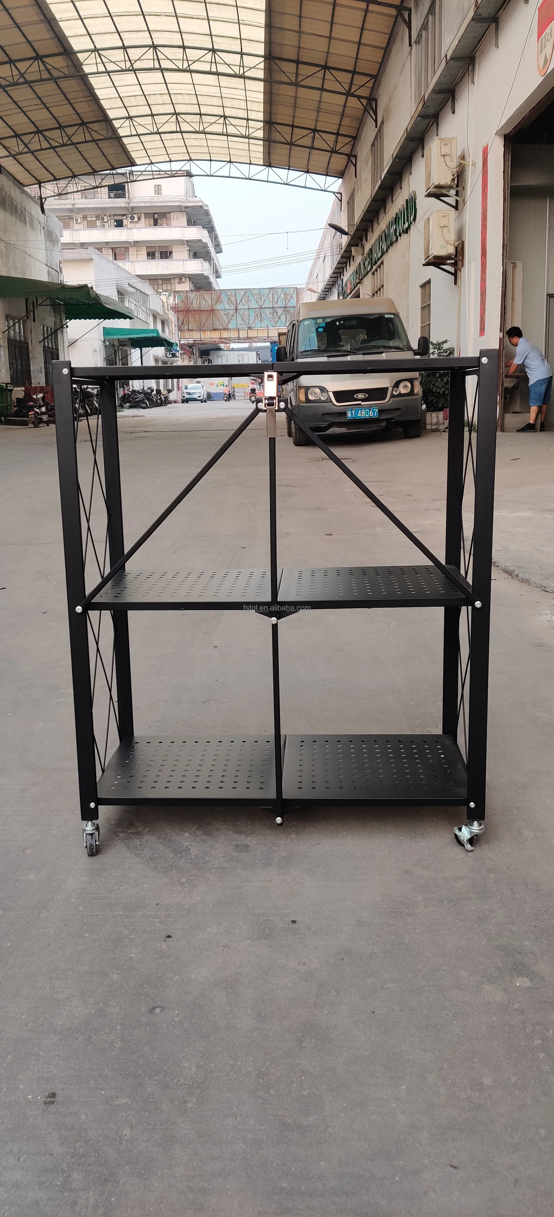 Convenient Shelf Folding Display Rack