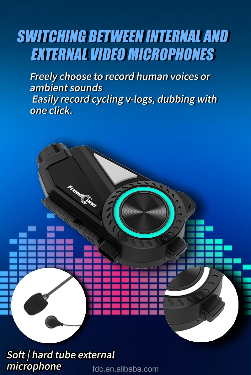 FreedConn R3 Pro Motorcycle Bluetooth Headset - Noise Cancelling