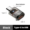 Tipo C M a USB-A F Nero