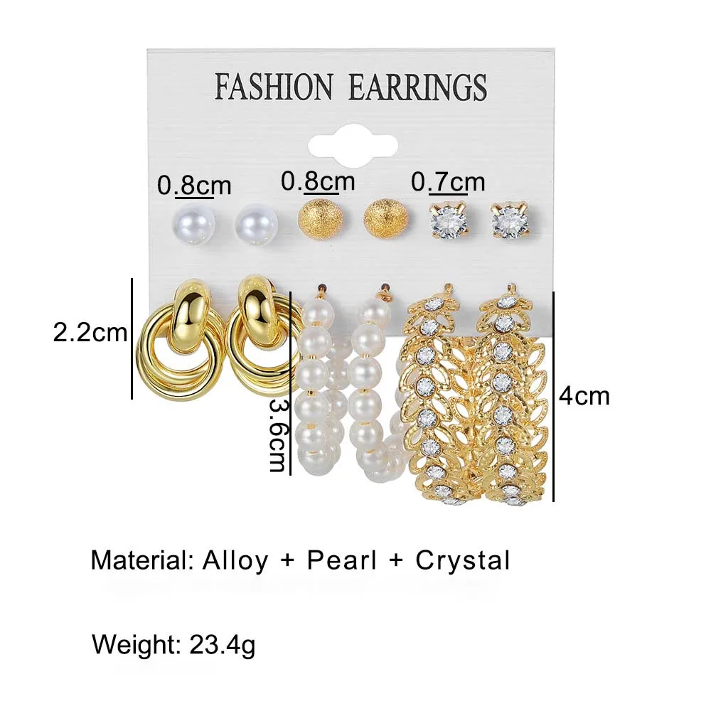 Wholesale Trendy Pearl Earring Women Fashion Jewelry Statement Earrings