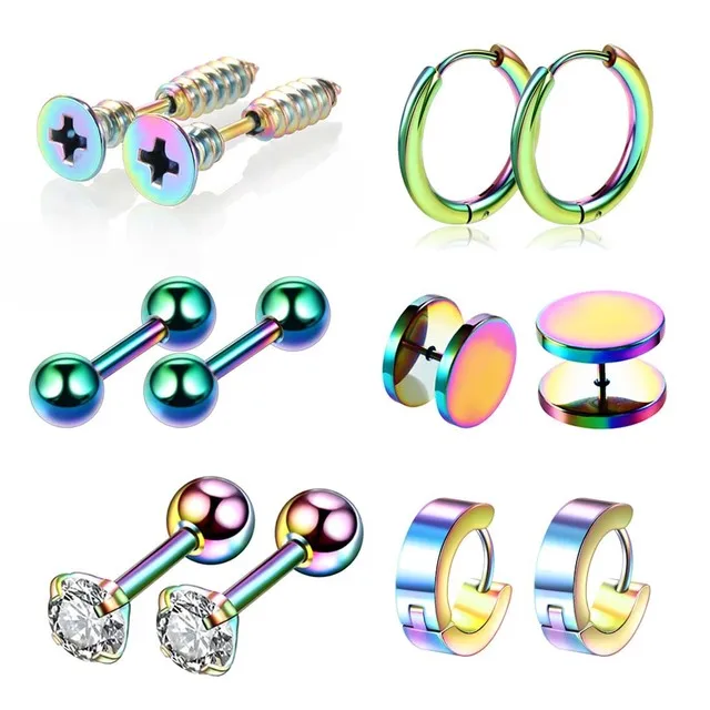 Set 20 Piercing Naso - Acciaio Chirurgico 20G, CZ E Opale, Multicolore, Per Donna/Uomo