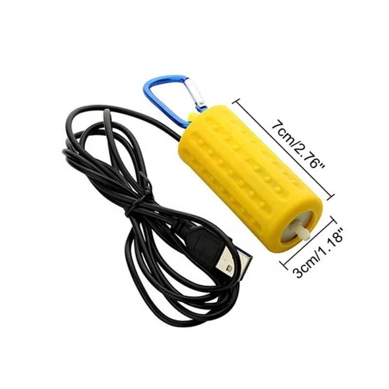 Mounchain Aquarium Air Pump Portable Mini USB Aquarium Fish Tank Oxygen Air Pump, Mute Energy Saving Supplies Accessories Dark Blue