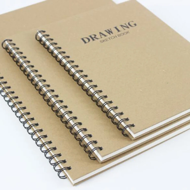 Wholesale Custom Oem A4 A5 Kraft Paper Notebook Sketch Book Watercolor
