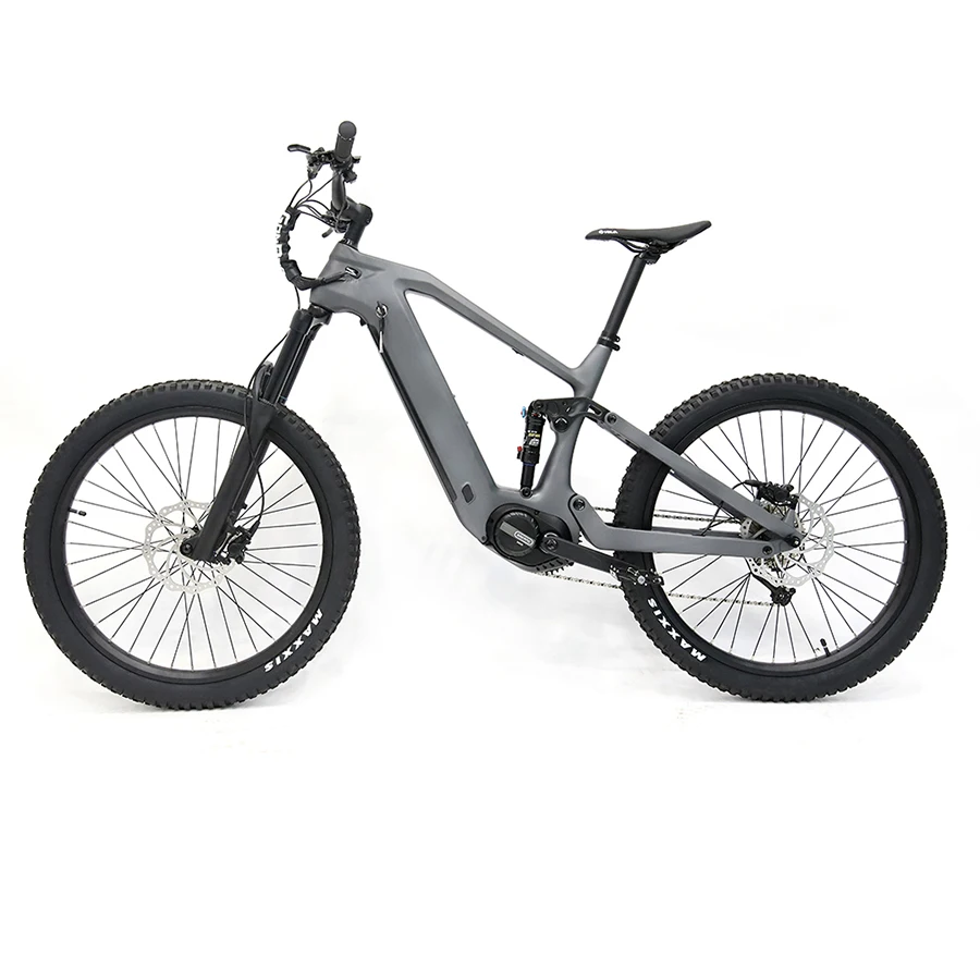 Bafang M500 Full Suspension E Mtb 250w Mid Drive Electric Bike T700 Carbon  Frame Adult 29 Inch Panther Lithium Battery 48V