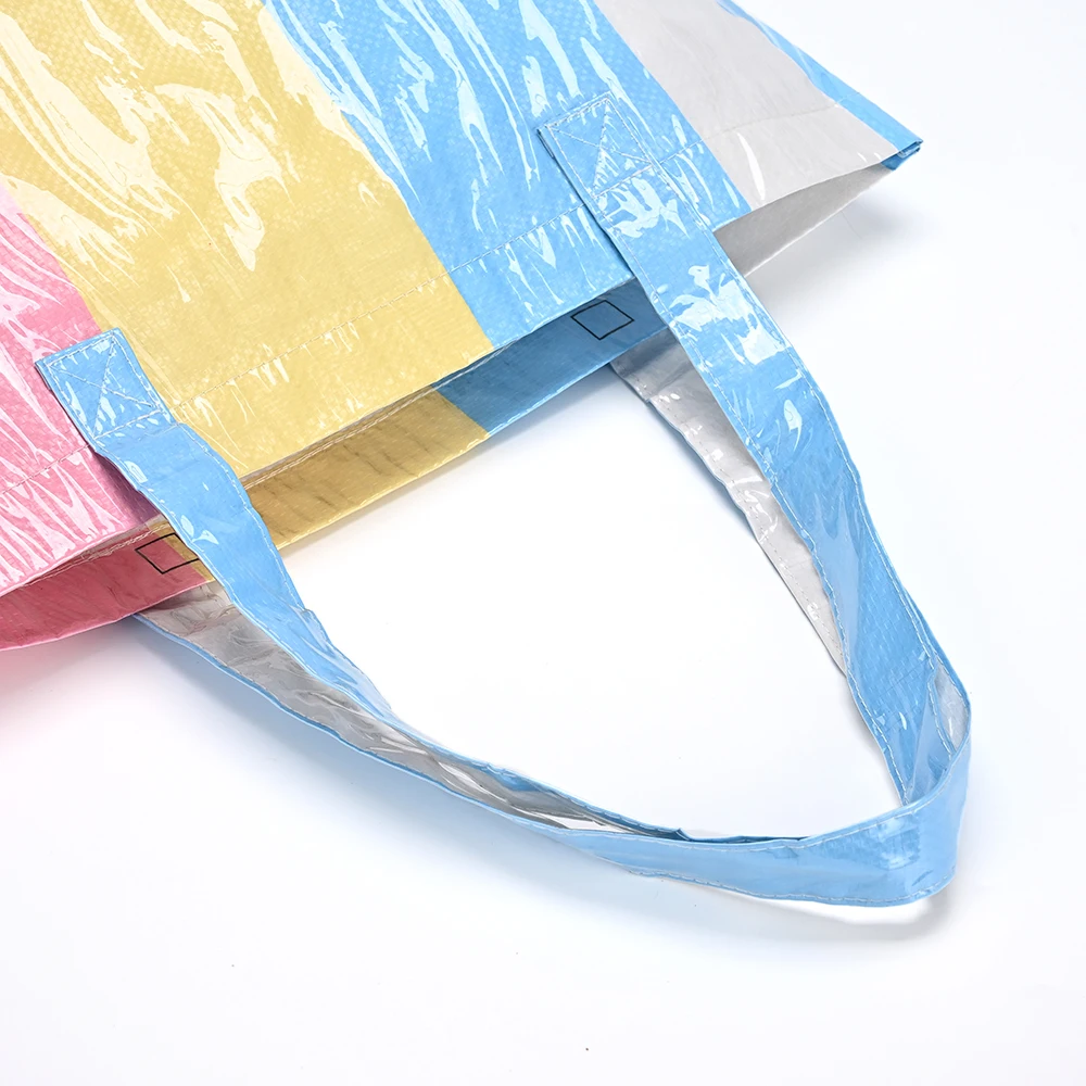 Chinese Classic Red White Blue Color Shopping Tote Handbags Female Woven Bags With Handle Women's Tote Bags Handbag manufacture