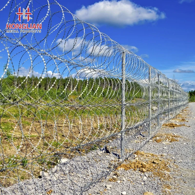 High-quality Pointed Factory Price Boundaries Wall Razor Wire Pvc Coated Concertina Galvanized Fence Razor Wire