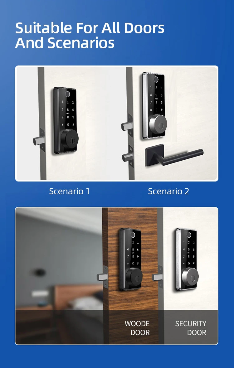 Cerraduras de puerta electrónicas del acceso compacto de WiFi APP para Airbnb 2