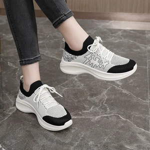 Made in China Women's Shoes 2026 Fashion Trend Sports Casual Shoes Breathable Mesh Running Shoes