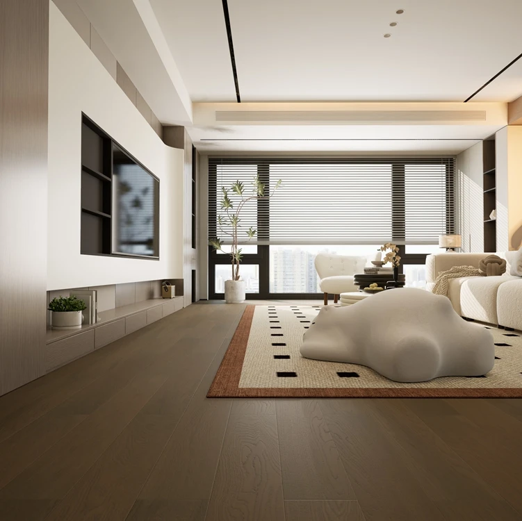New Arrival Color Winston Hickory White Brushed Parquet Oak Multilayer Engineered Wood Floors Click Modern Living Room