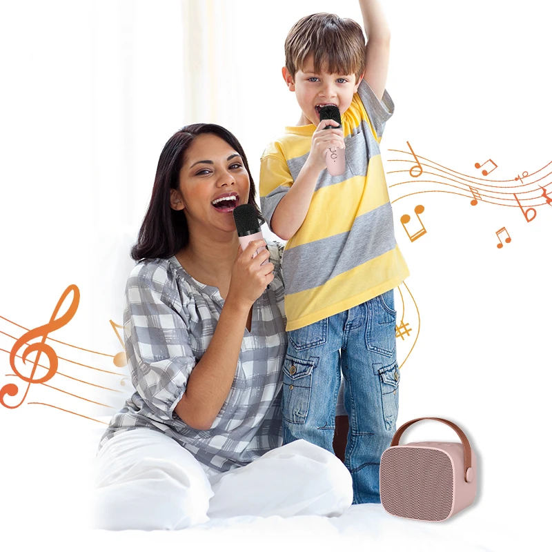 Kids for Bluetooth Audio Karaoke Singing Machine Wireless Microphone with Speaker Gaming Microphone for Kids Toys
