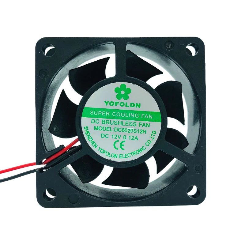 Yofolon Factory 60x60x20mm High Pressure 19.15CFM Sleeve Bearing Axial ...