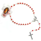 Mini 4mm Glass Holy Pigeon Centerpiece Rosary Necklace Small Beads Holy Dove Children Rosary With Plastic Cross Box