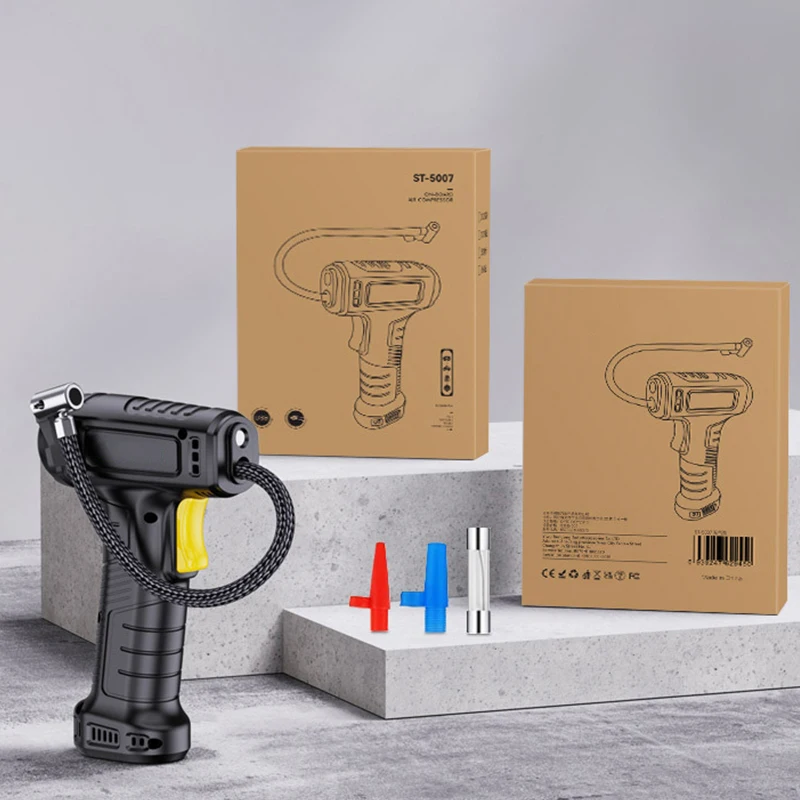 Tire Inflator Car Portable Digital Air Compressor Pump DC 12 Volt Cordless 150 PSI Car Motorcycle Bicycle Bike Basketball - view 6