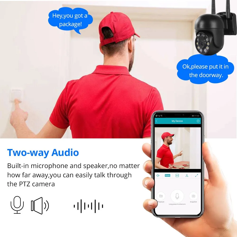 Tuya аудио запись на открытом воздухе Wi-Fi купольная IP камера безопасности 8 Набор для камеры видеонаблюдения DVR NVR набор 8CH NVR 3MP Беспроводная система видеонаблюдения