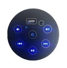 2022 High Quality Stereo hifi Mini Round Touch Furniture Speaker Bluetooth Wireless System Sound Sofa Music Player LED Light