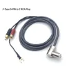 Silver    F-Type 5-PIN to 2 RCA Plug