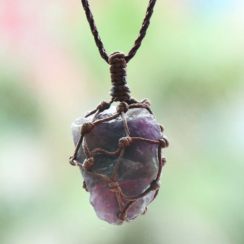 Healing Amethyst Gemstone Necklace Spiritual Gift