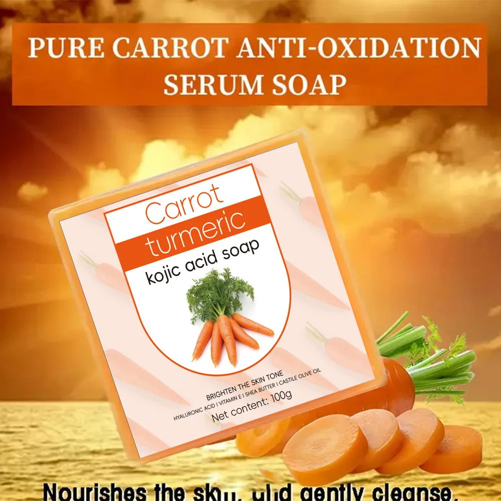 Turmeric Soap Carrot Complexion Soap Whitening Anti Acne Bleaching Face